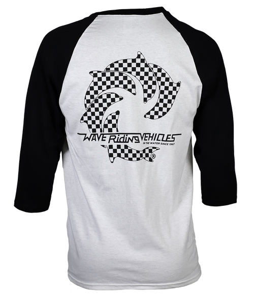 Checker Raglan T-Shirt - Wave Riding Vehicles