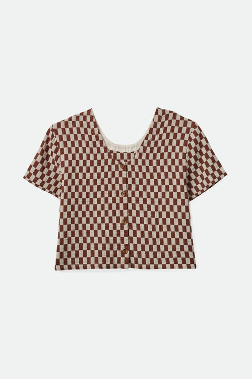 Mykonos Small Check S/S Woven - Sepia - Wave Riding Vehicles