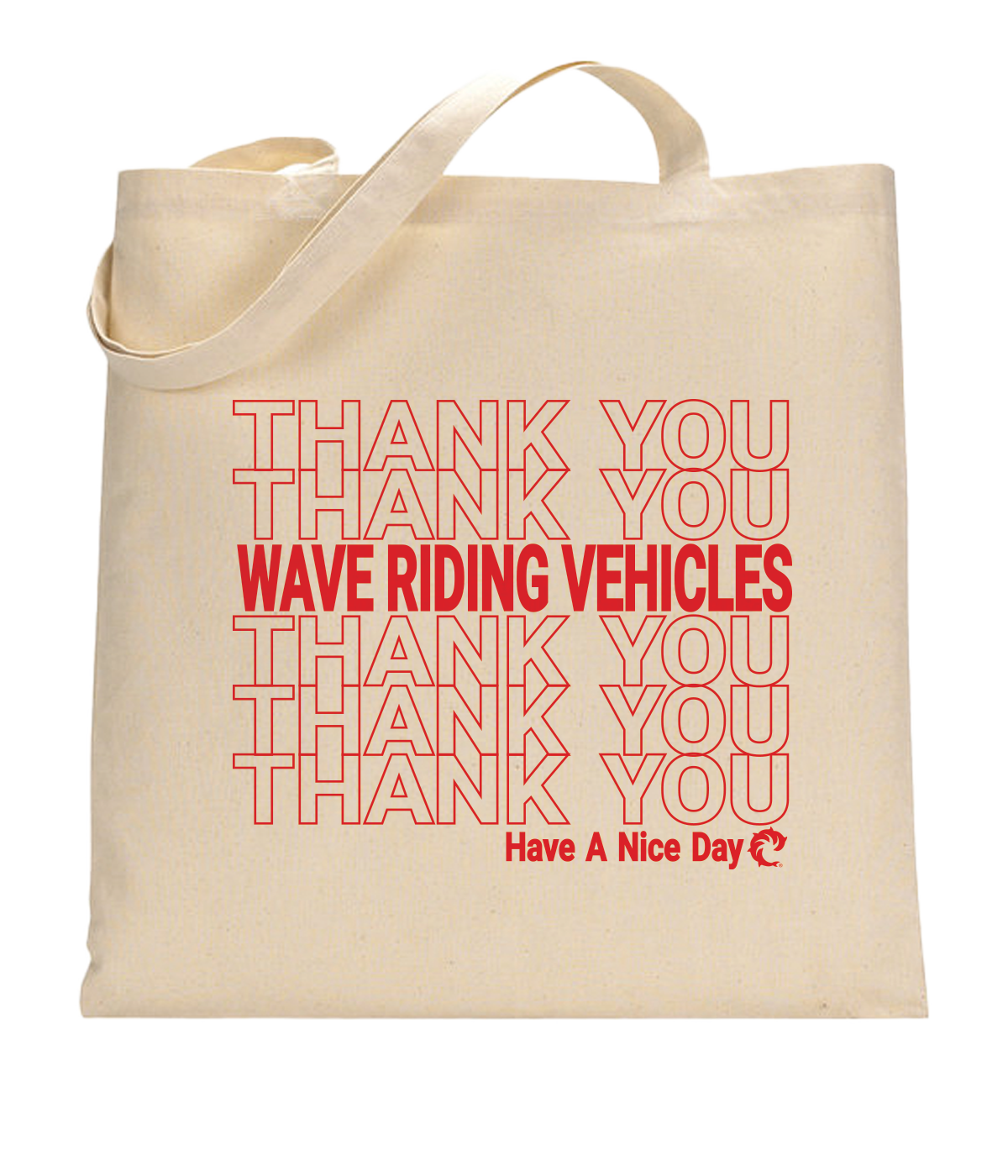 Thank You Tote Bag Wave Riding Vehicles