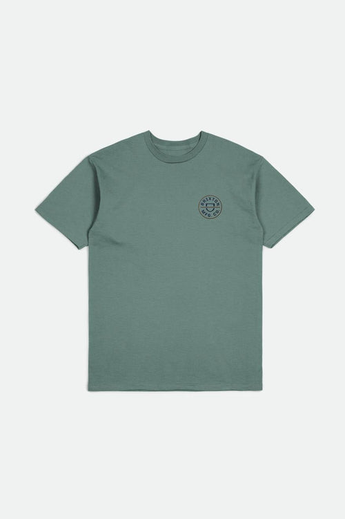 Crest II S/S Standard Tee - Chinois Green/Washed Navy/Sepia - Wave Riding Vehicles