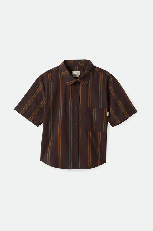 Sidney Boxy S/S Woven - Seal Brown