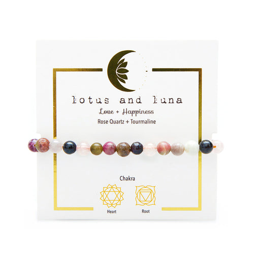 Love + Happiness 6mm Healing Bracelet - Wave Riding Vehicles