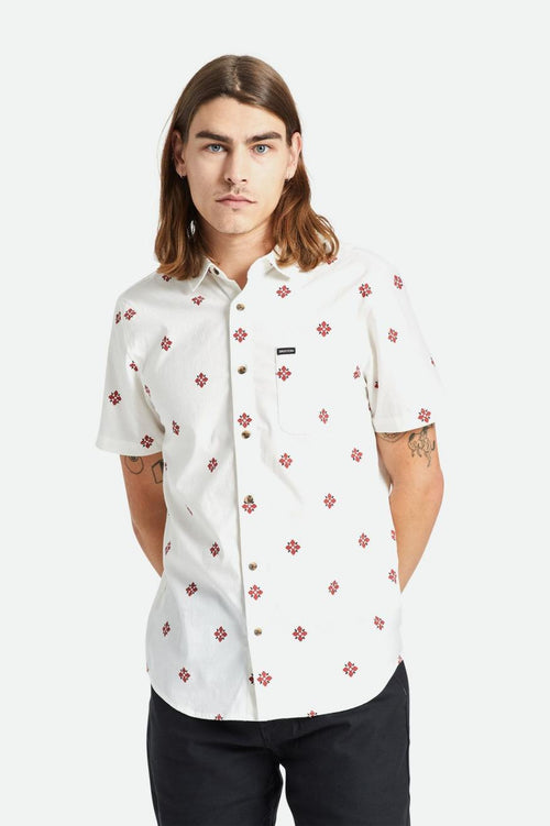 Charter Print S/S Woven Shirt - Off White Bandana Floral - Wave Riding Vehicles