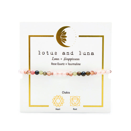 Love + Happiness 4mm Healing Bracelet - Wave Riding Vehicles