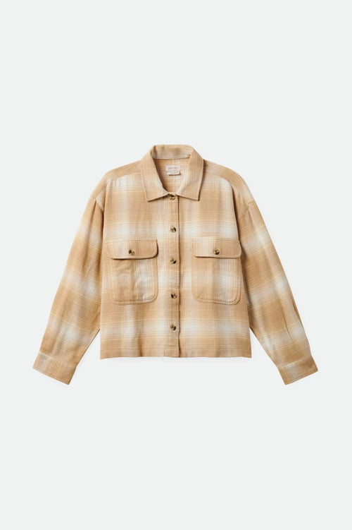 Bowery Women's L/S Flannel - Sesame/Off White - Wave Riding Vehicles