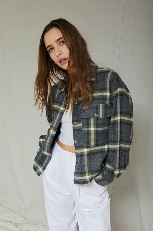 Bowery Women's L/S Flannel - Washed Navy - Wave Riding Vehicles