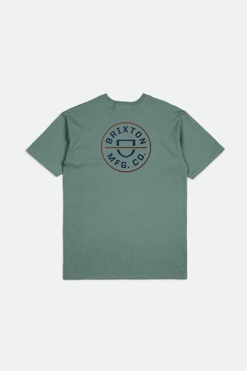 Crest II S/S Standard Tee - Chinois Green/Washed Navy/Sepia - Wave Riding Vehicles