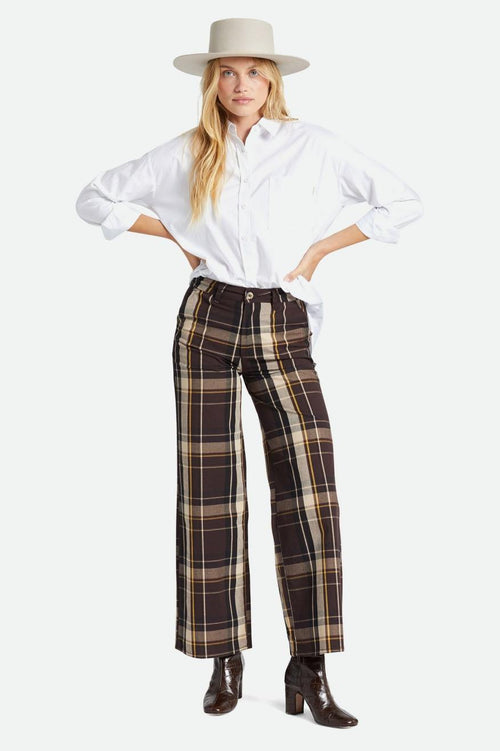 Victory Full Length Wide Leg Pant - Seal Brown/Bright Gold - Wave Riding Vehicles