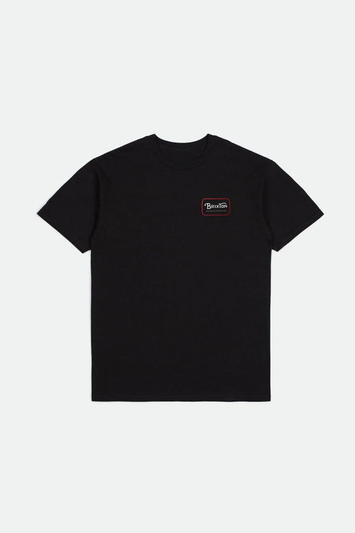 Grade S/S Standard Tee - Black/Casa Red/White - Wave Riding Vehicles
