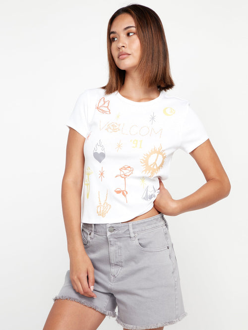 Have A Clue Short Sleeve Tee - Moonbeam - Wave Riding Vehicles