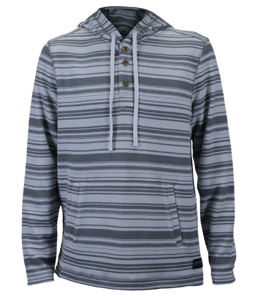 Baja P/O Hooded Henley Fleece - Wave Riding Vehicles