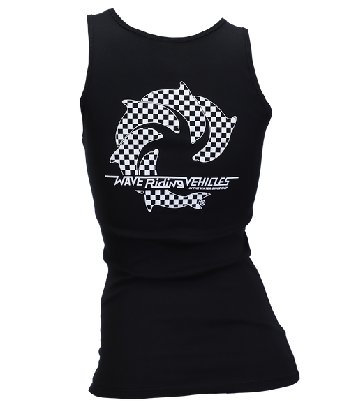 Checker Ladies Tank Top - Wave Riding Vehicles
