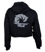 Checker Ladies Crop P/O Hooded Sweatshirt - Wave Riding Vehicles