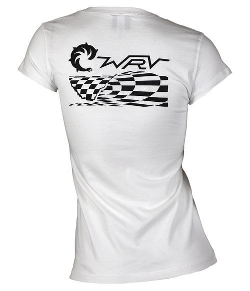 Checker Wave Ladies S/S V-Neck T-Shirt - Wave Riding Vehicles