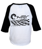 Checker Wave Youth Raglan T-Shirt - Wave Riding Vehicles