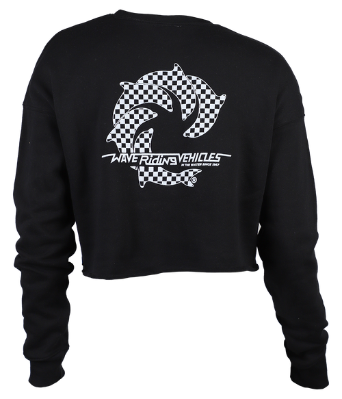 Checker Ladies Crew Sweatshirt - Wave Riding Vehicles
