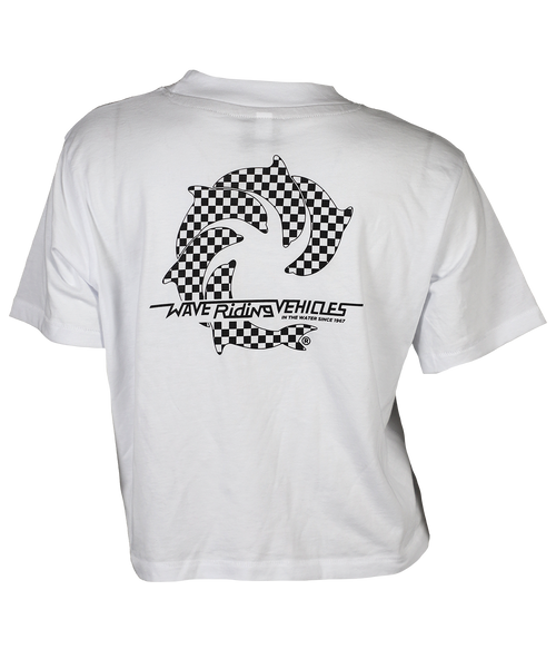 Checker Ladies Crop S/S T-Shirt - Wave Riding Vehicles