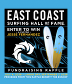 ECSHOF Custom Jesse Fernandez Surfboard Raffle Ticket - Wave Riding Vehicles