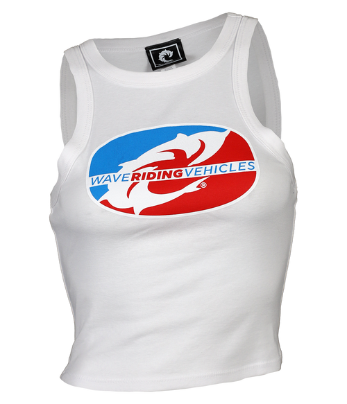 Freedom Ladies Crop Tank Top - Wave Riding Vehicles
