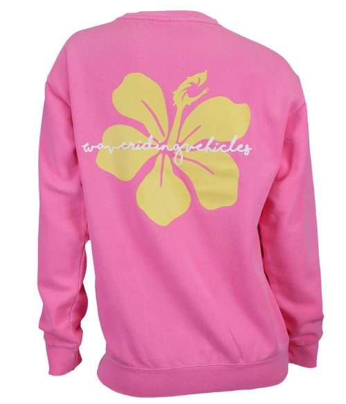 Hibiscus Ladies Crew Sweatshirt