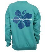 Hibiscus Ladies Crew Sweatshirt