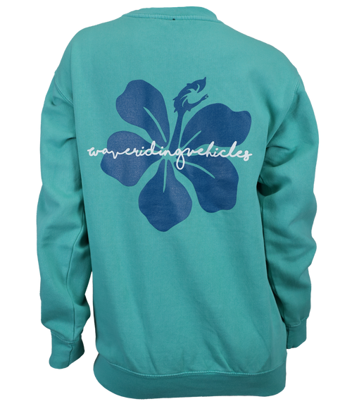Hibiscus Ladies Crew Sweatshirt