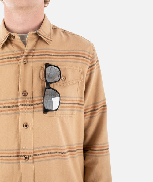Essex Oyster Twill Shirt - Almond - Wave Riding Vehicles