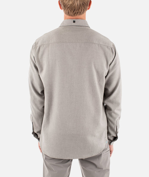 Essex Oyster Twill Shirt - Heather Grey - Wave Riding Vehicles