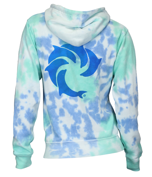 Solid Tie Dye Ladies P/O Hooded Sweatshirt - Wave Riding Vehicles
