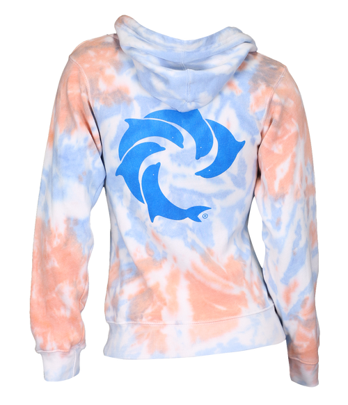 Solid Tie Dye Ladies P/O Hooded Sweatshirt - Wave Riding Vehicles