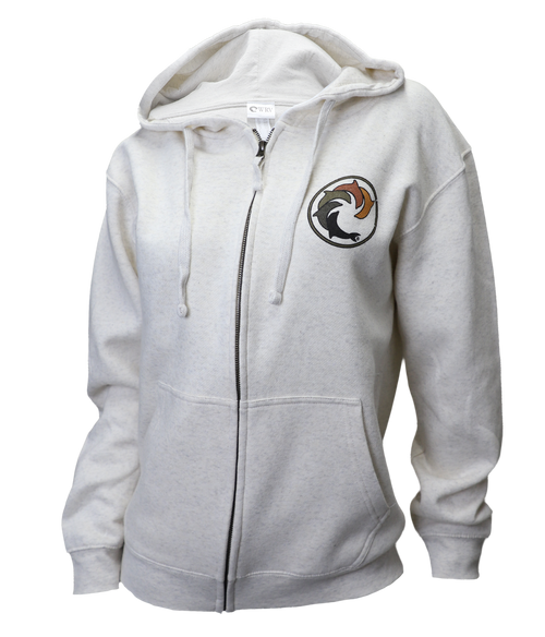 Camo Rainbow Ladies Zip Hooded Sweatshirt