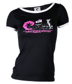 Mankind Ladies S/S Ringer T-Shirt - Wave Riding Vehicles