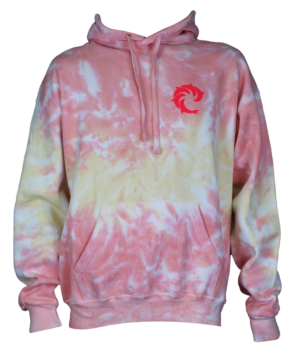 Mens pink sales tie dye hoodie