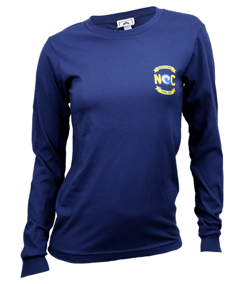 NC Flag Ladies L/S T-Shirt - Wave Riding Vehicles