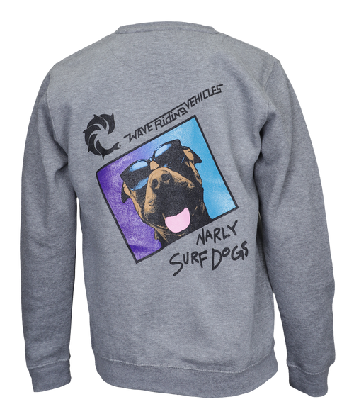 Narly Dog Crew Sweatshirt - Wave Riding Vehicles
