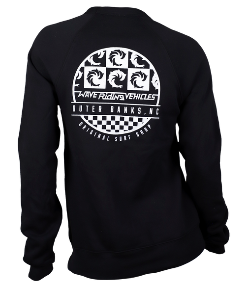 OBX Wall Ladies Crew Sweatshirt - Wave Riding Vehicles