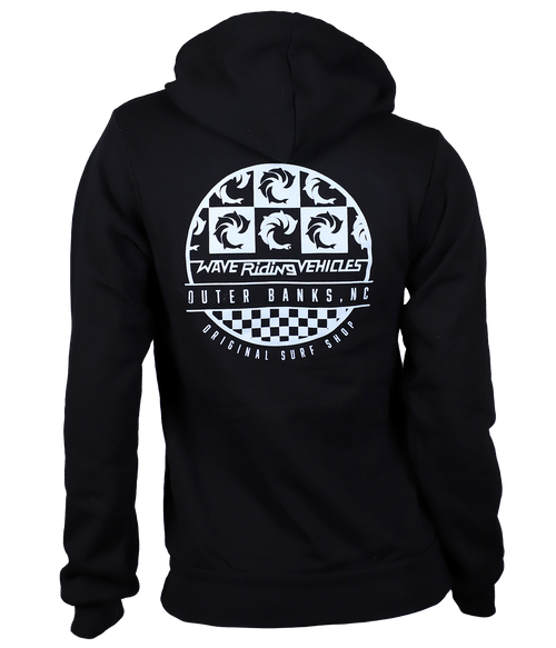 OBX Wall  Ladies Zip Hooded Sweatshirt - Wave Riding Vehicles