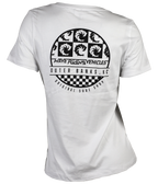 OBX Wall Ladies V-Neck S/S T-Shirt - Wave Riding Vehicles