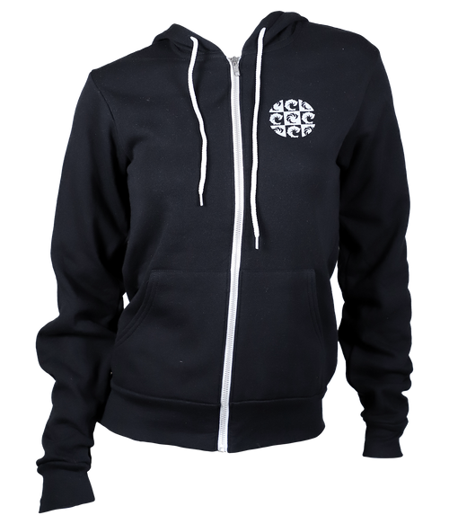 OBX Wall  Ladies Zip Hooded Sweatshirt - Wave Riding Vehicles