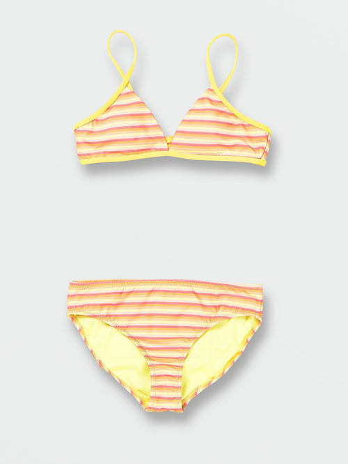 Girls Stripe Or Wrong Bikini Set - Honey Gold - Wave Riding Vehicles