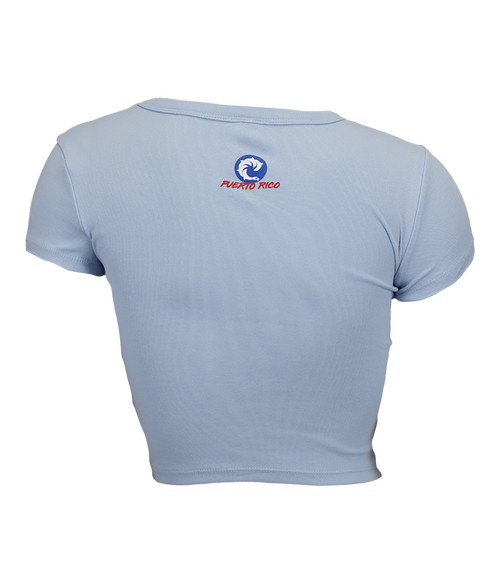 Rooster Flag Ladies Crop S/S T-Shirt - Wave Riding Vehicles