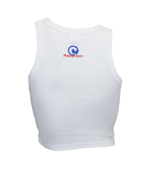 Rooster Flag Ladies Crop Tank Top - Wave Riding Vehicles