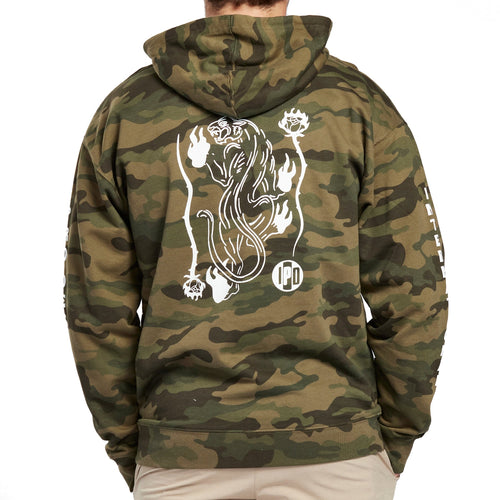 ROSE PANTHER CAMO PULLOVER HOODIE - Wave Riding Vehicles