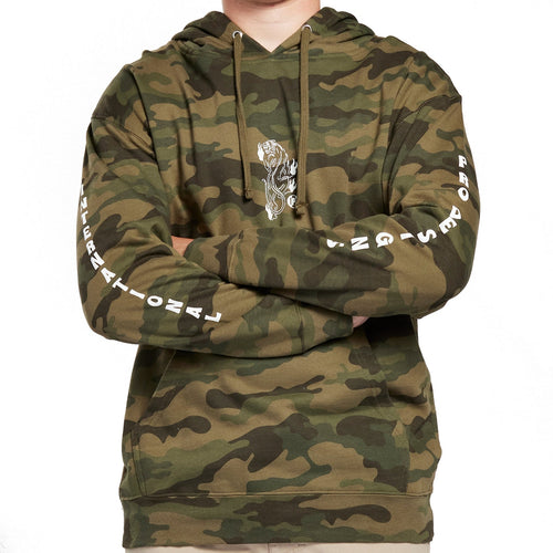 Rose Panther Camo Pullover Hoodie - Wave Riding Vehicles