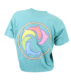 Pastel Rainbow Ladies Crop S/S T-Shirt - Wave Riding Vehicles