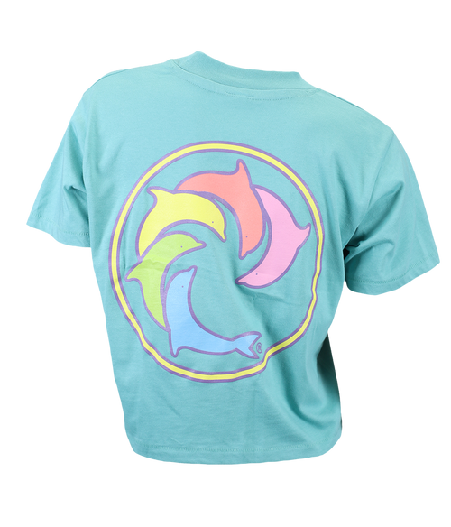 Pastel Rainbow Ladies Crop S/S T-Shirt