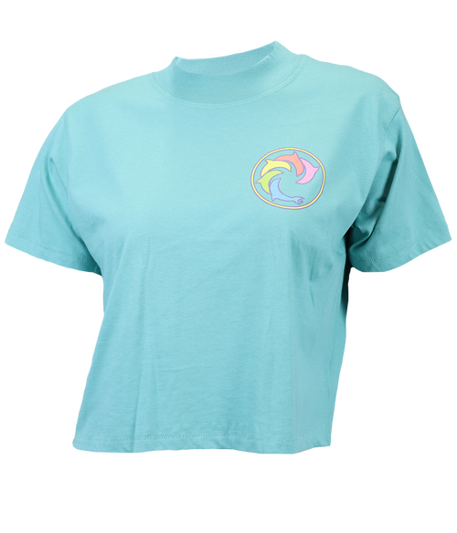 Pastel Rainbow Ladies Crop S/S T-Shirt