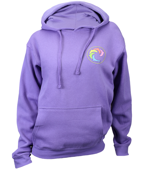 Pastel Rainbow Ladies P/O Hooded Sweatshirt