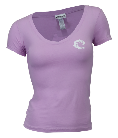 Solid Ladies S/S V-Neck T-Shirt - Wave Riding Vehicles