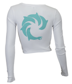 Solid Ladies Crop L/S T-Shirt - Wave Riding Vehicles